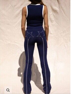 Frankies Bikinis x Bella Venice Dreamer Cotton Flare Pants Star Pocket Pants